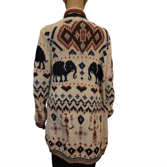 SOLD Calypso St Barth Mella Alpaca Elephant Sweater M - Picture 2 of 12